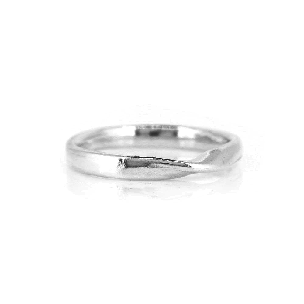 Mobius Twist Medium Weight Ring 3mm - Sterling Silver Rings