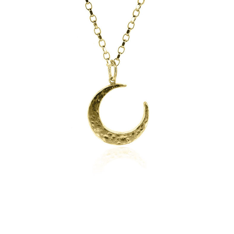Crescent Moon Large Necklace - Yellow Gold Vermeil Necklace