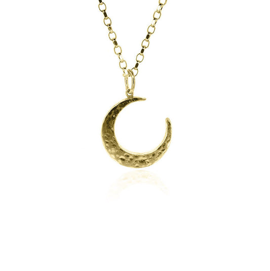 Crescent Moon Large Necklace - Yellow Gold Vermeil Necklace