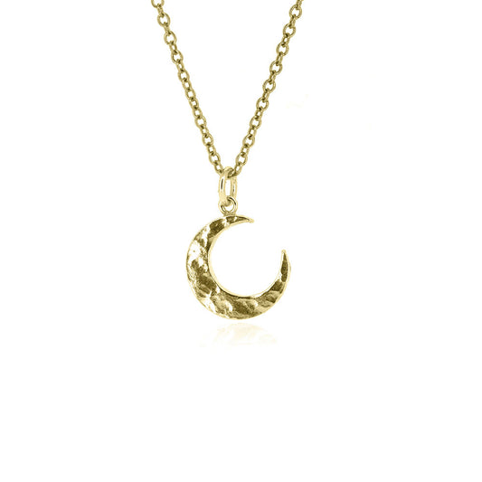 Crescent Moon Medium Necklace - Yellow Gold Vermeil Necklace