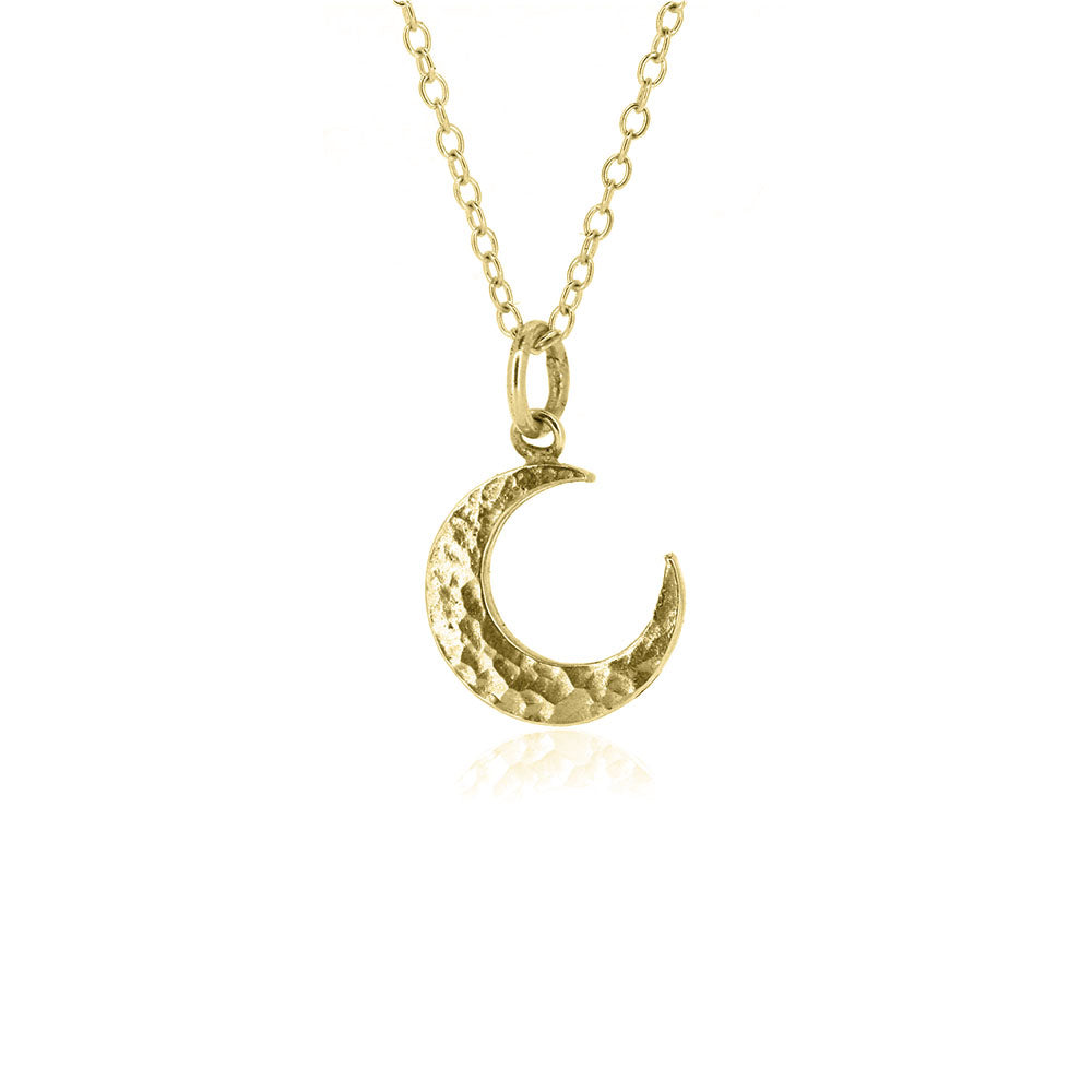 Crescent Moon Medium Necklace - Yellow Gold Vermeil Necklace