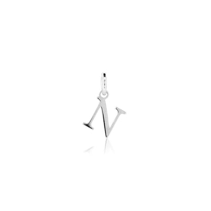 Initial "N" Charm - Sterling Silver Pendants and Charms