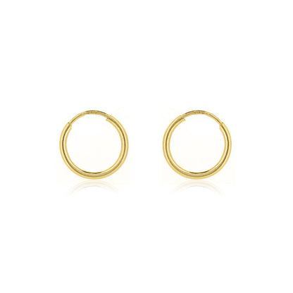 Sleeper Endless 12mm Hollow Hoop Earrings - Gold Filled Hoop Earrings
