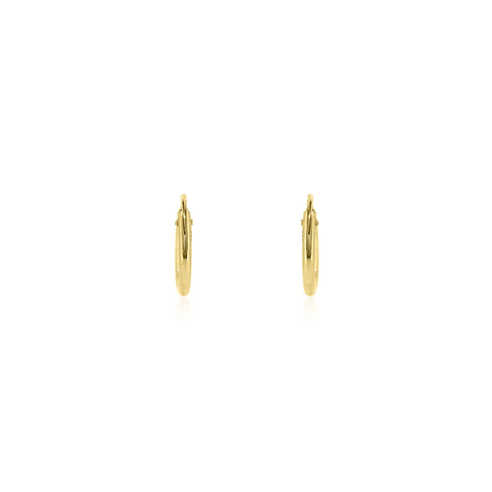 Sleeper 8mm Hollow Hoop Earrings - 9ct Yellow Gold Hoop Earrings