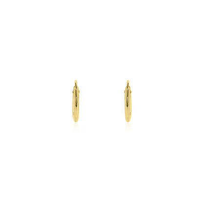 Sleeper 8mm Hollow Hoop Earrings - 9ct Yellow Gold Hoop Earrings