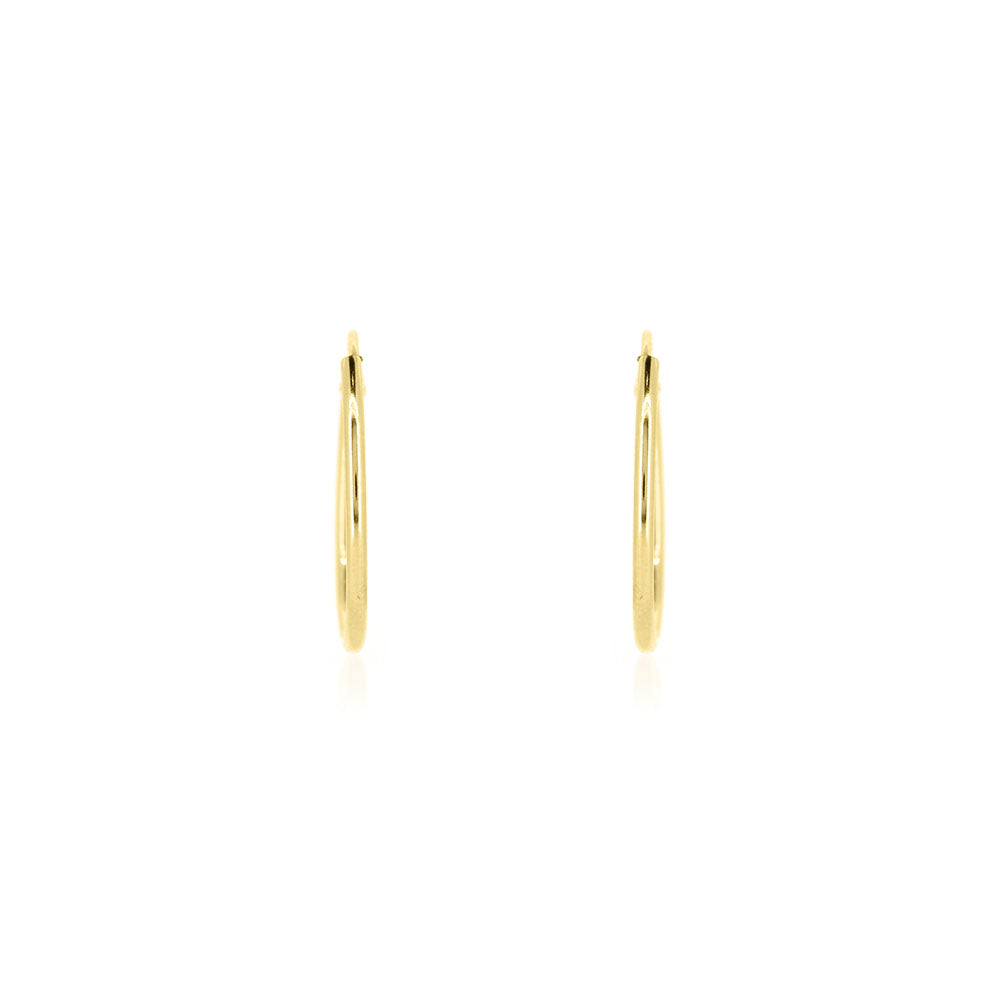 Sleeper 16mm Hollow Hoop Earrings - 9ct Yellow Gold Hoop Earrings