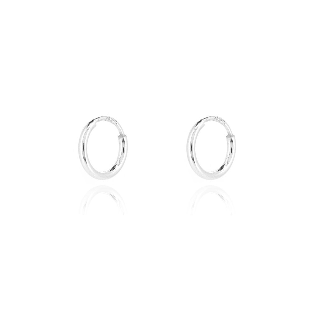 Sleeper 8mm Hollow Hoop Earrings - Sterling Silver Hoop Earrings