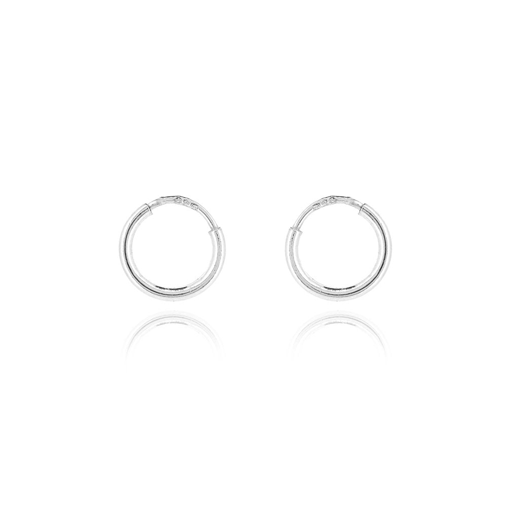 Sleeper 8mm Hollow Hoop Earrings - Sterling Silver Hoop Earrings