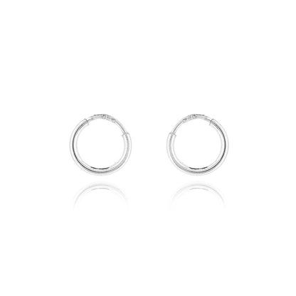 Sleeper 8mm Hollow Hoop Earrings - Sterling Silver Hoop Earrings