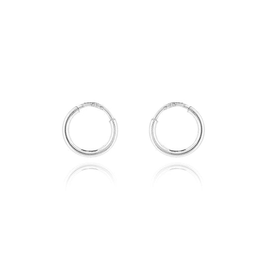 Sleeper 8mm Hollow Hoop Earrings - Sterling Silver Hoop Earrings