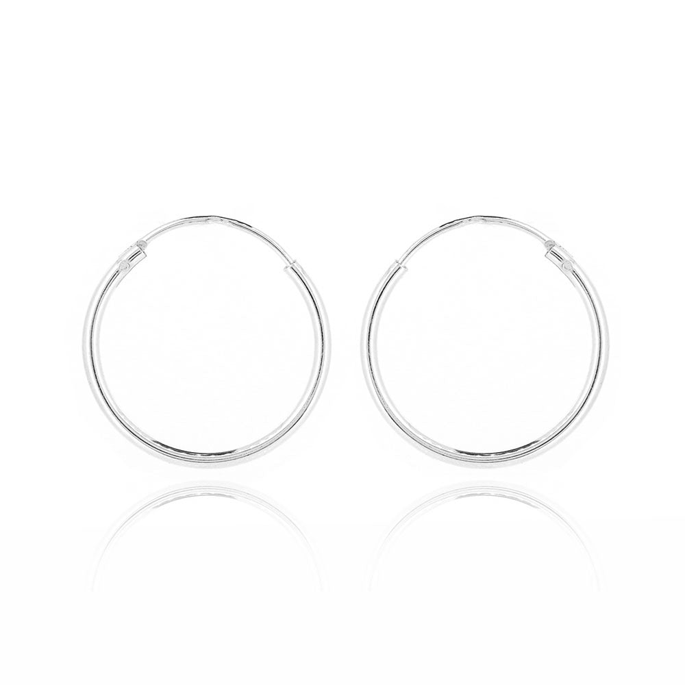 Sleeper 16mm Hollow Hoop Earrings - Sterling Silver Hoop Earrings