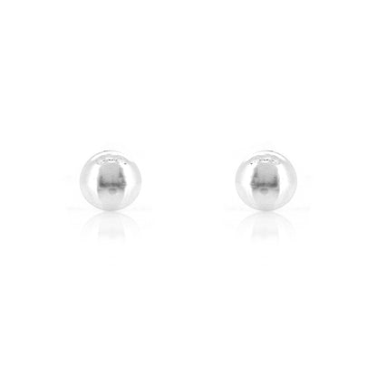 Button 7mm Hollow Stud Earrings - Sterling Silver Stud Earrings