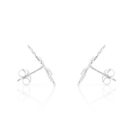 Oak Leaf Large Stud Earrings - Sterling Silver