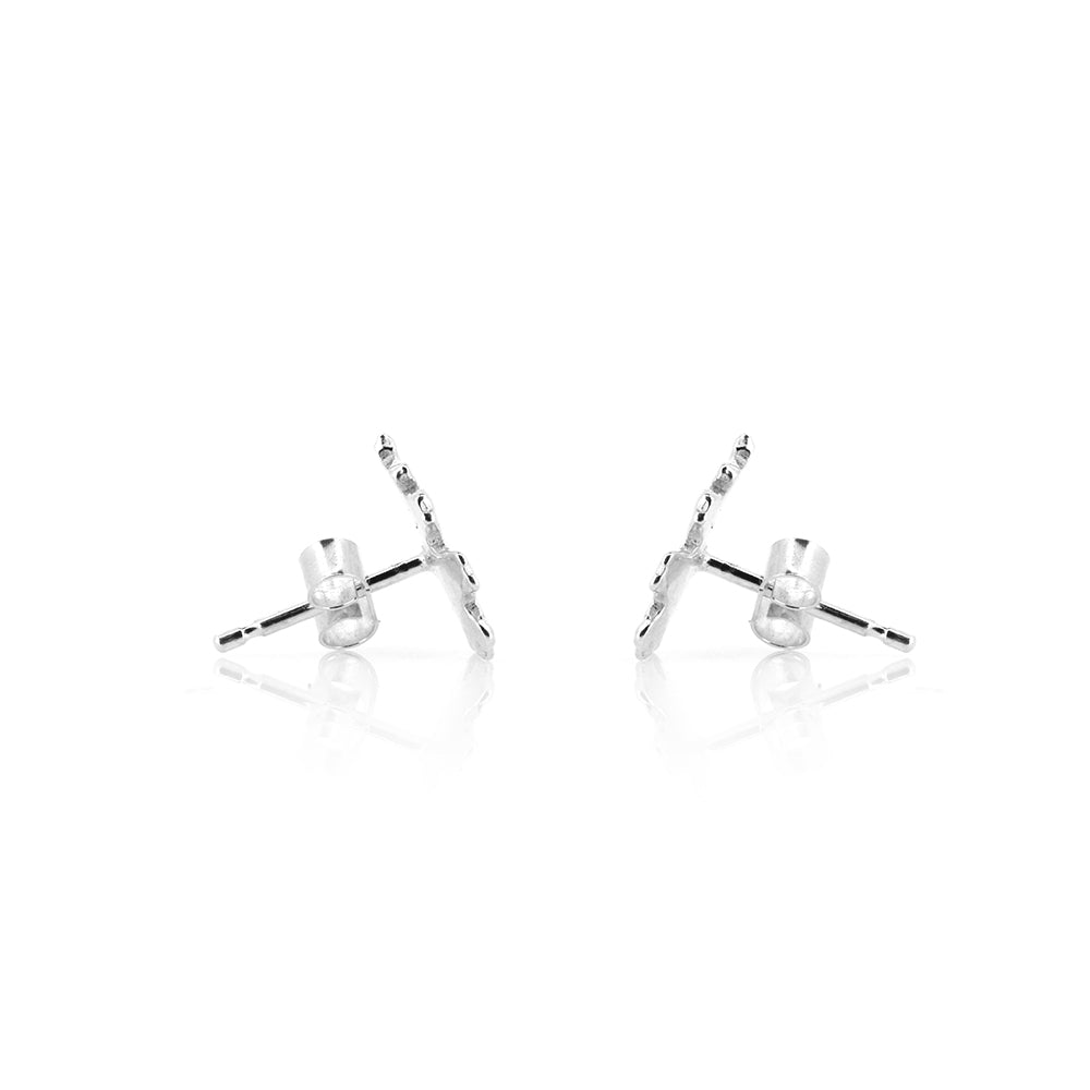 Oak Leaf Medium Stud Earrings - Sterling Silver