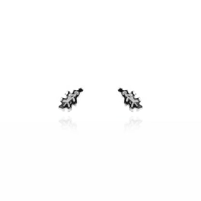 Oak Leaf Small Stud Earrings - Sterling Silver