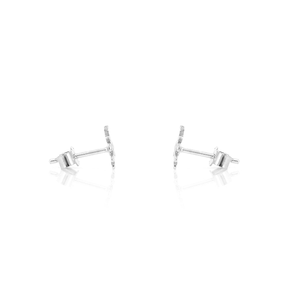 Oak Leaf Small Stud Earrings - Sterling Silver