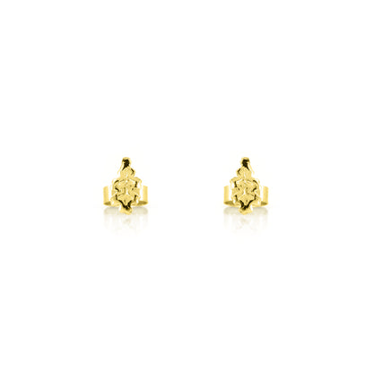Oak Leaf Small Stud Earrings - Yellow Gold Vermeil