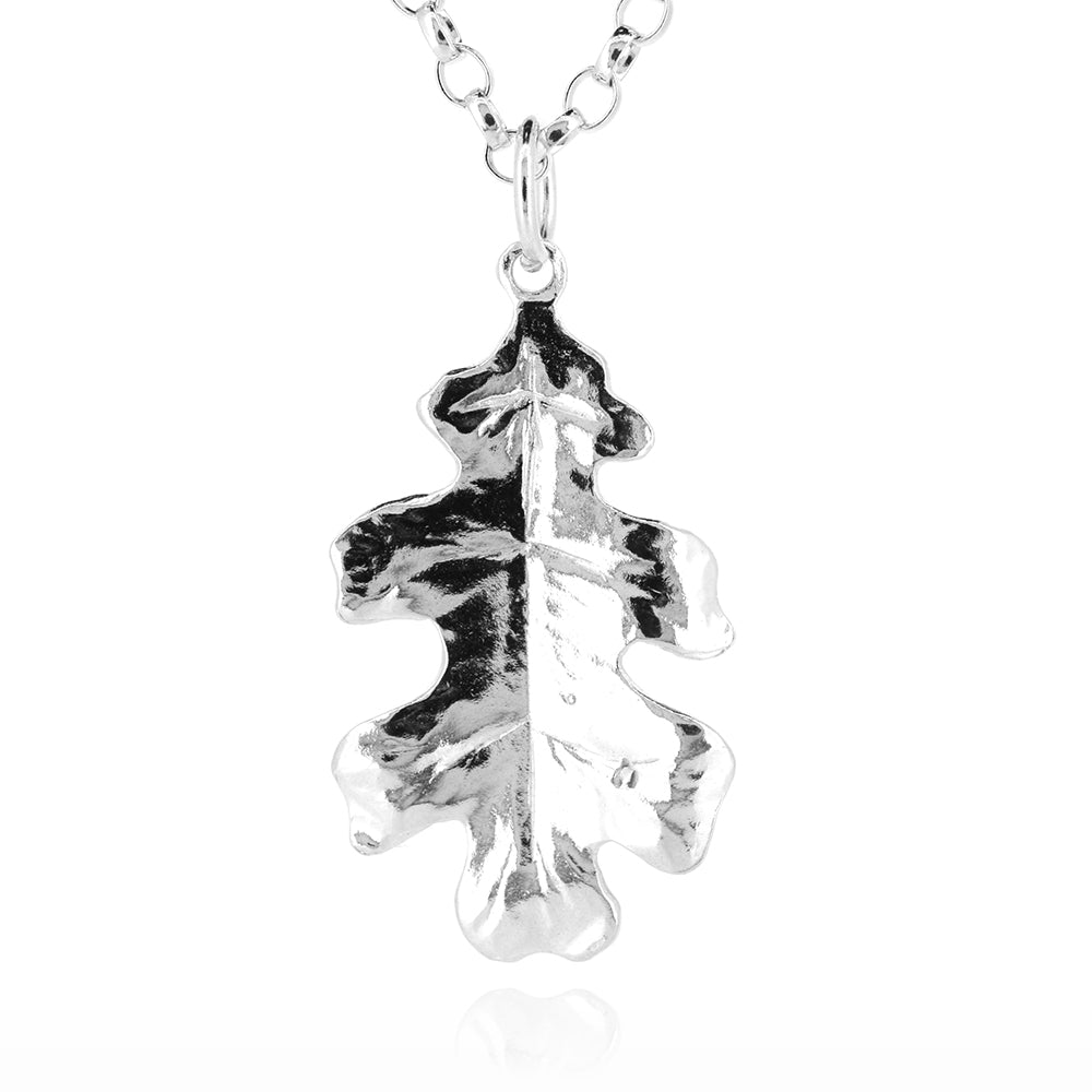 Oak Leaf Large Necklace - Sterling Silver