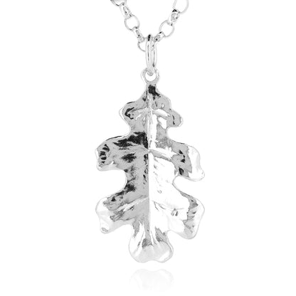 Oak Leaf Large Necklace - Sterling Silver
