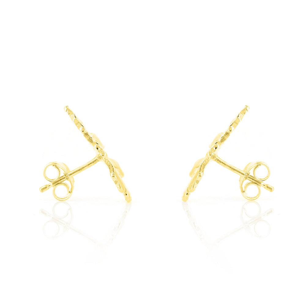 Oak Leaf Large Stud Earrings - Yellow Gold Vermeil