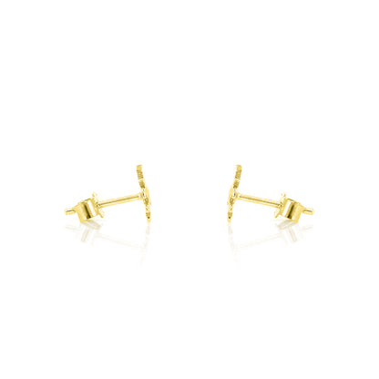 Oak Leaf Small Stud Earrings - Yellow Gold Vermeil