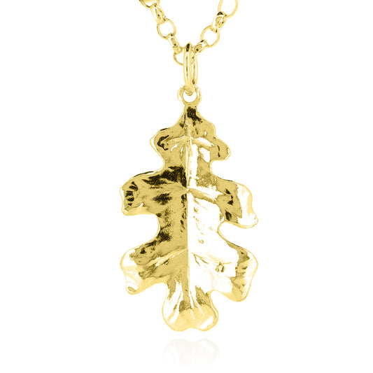 Oak Leaf Large Necklace - Yellow Gold Vermeil