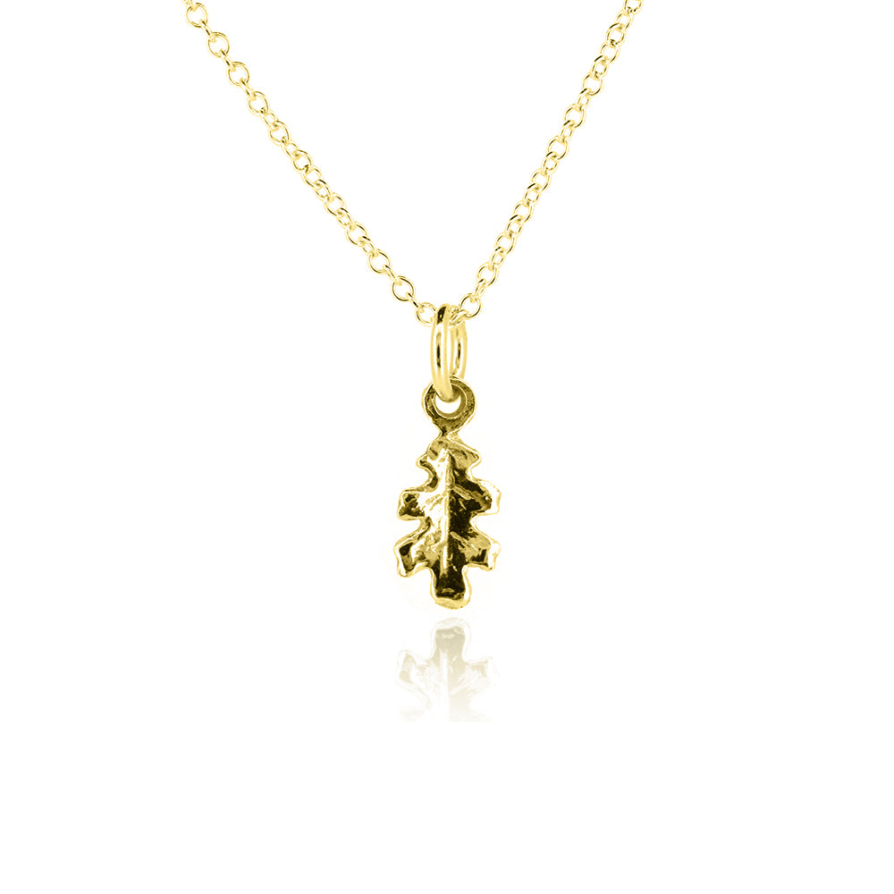 Oak Leaf Small Necklace - Yellow Gold Vermeil