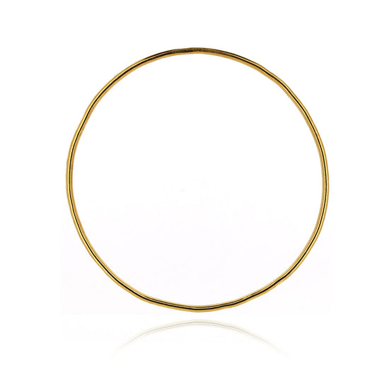 Esther Dappled Stacking Bangle - 3mm Width - Yellow Gold Vermeil Bangles
