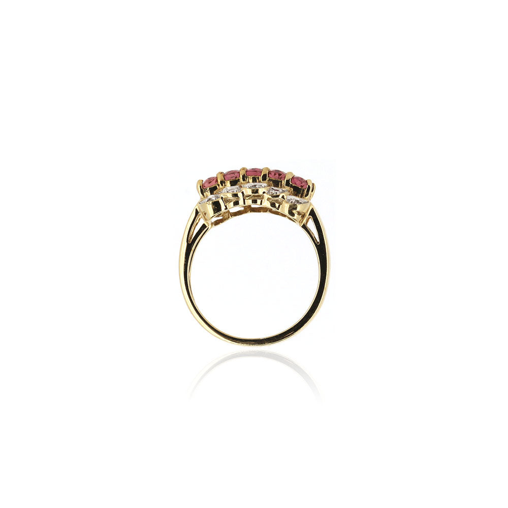 Pre-Owned - Pink Stone Dress Ring