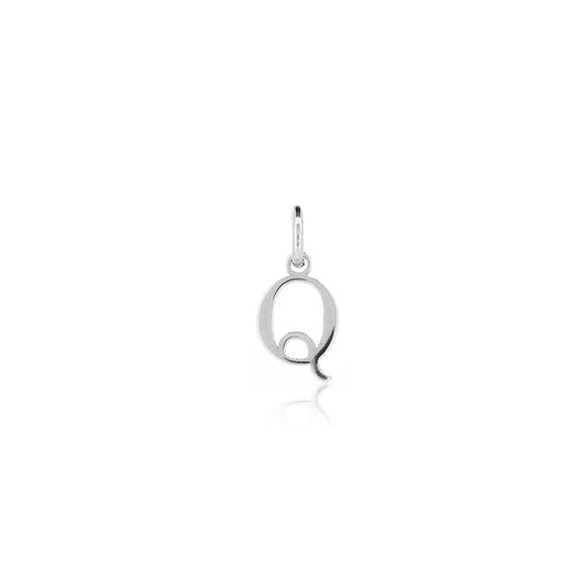 Initial "Q" Charm - Sterling Silver Pendants and Charms