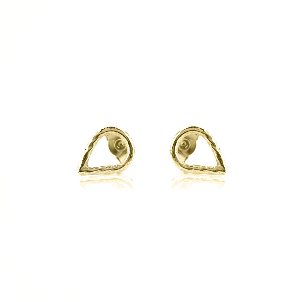 Lotus Petal Stud Earrings - 9ct Yellow Gold Stud Earrings