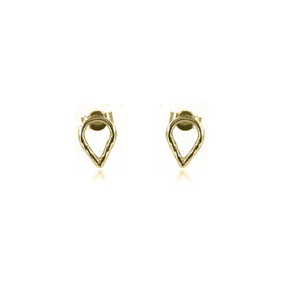 Lotus Petal Stud Earrings - 9ct Yellow Gold Stud Earrings