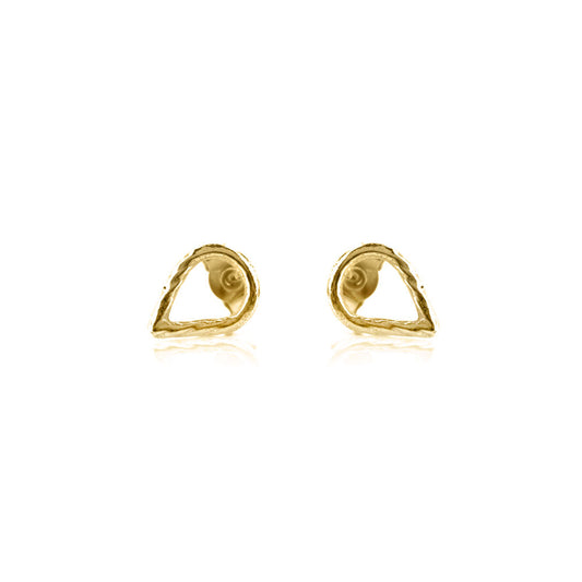 Lotus Petal Stud Earrings - Yellow Gold Vermeil Stud Earrings