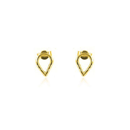 Lotus Petal Stud Earrings - Yellow Gold Vermeil Stud Earrings