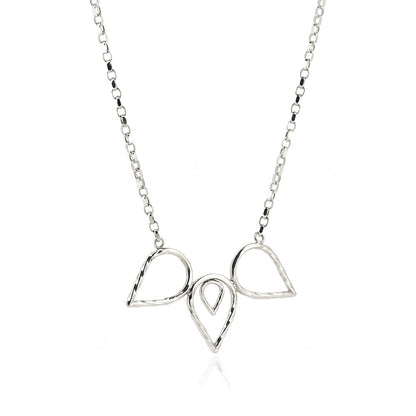Lotus Blossom Statement Centrepiece Necklace - Sterling Silver Necklace