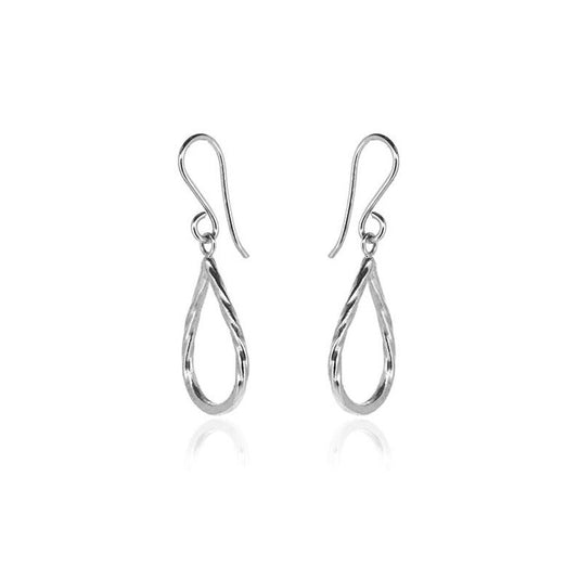 Raindrop Large Drop Earrings - Sterling Silver Drop Earrings