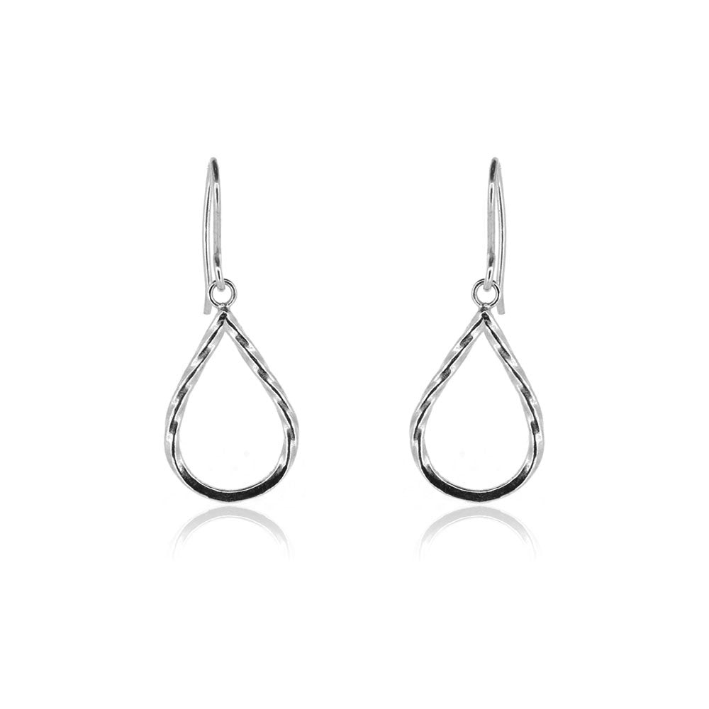Raindrop Large Drop Earrings - Sterling Silver Drop Earrings