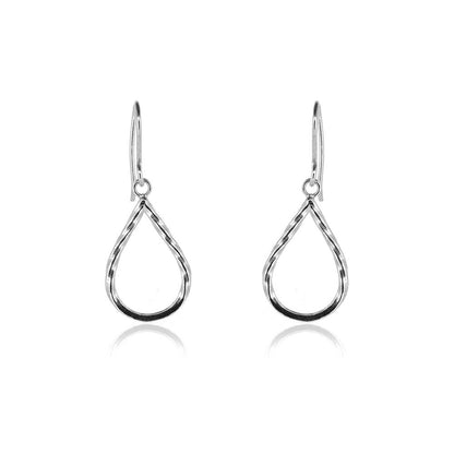 Raindrop Large Drop Earrings - Sterling Silver Drop Earrings
