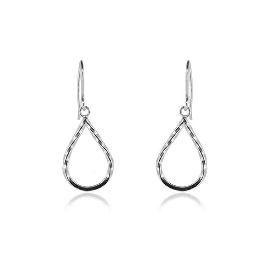 Raindrop Large Drop Earrings - Sterling Silver Drop Earrings