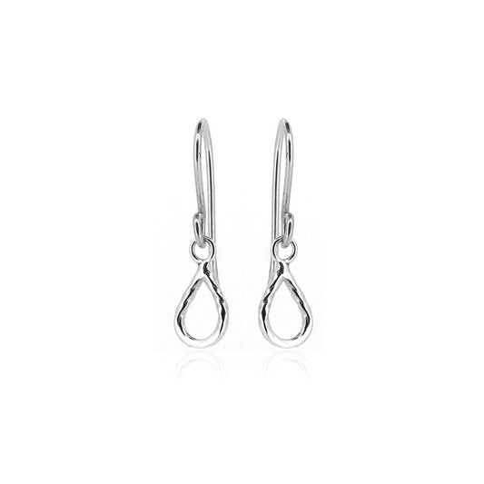 Raindrop Small Drop Earrings - Sterling Silver Drop Earrings