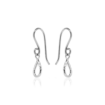 Raindrop Small Drop Earrings - Sterling Silver Drop Earrings