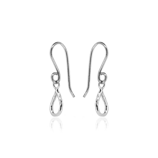 Raindrop Small Drop Earrings - Sterling Silver Drop Earrings
