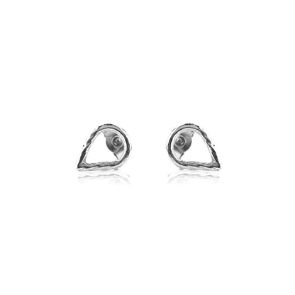 Lotus Petal Stud Earrings - Sterling Silver Stud Earrings