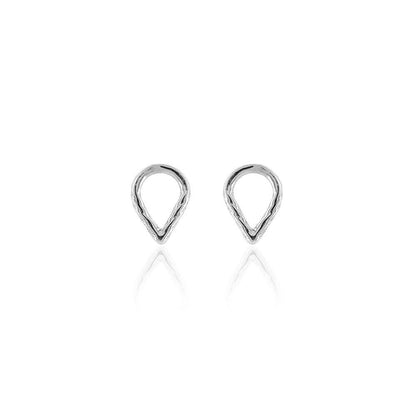 Lotus Petal Stud Earrings - Sterling Silver Stud Earrings