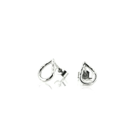 Raindrop Stud Earrings - Sterling Silver Stud Earrings