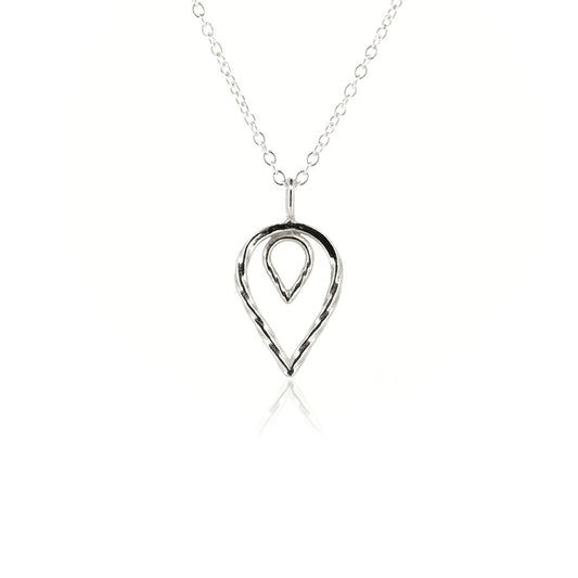 Lotus Petal Large Necklace - Sterling Silver Necklace