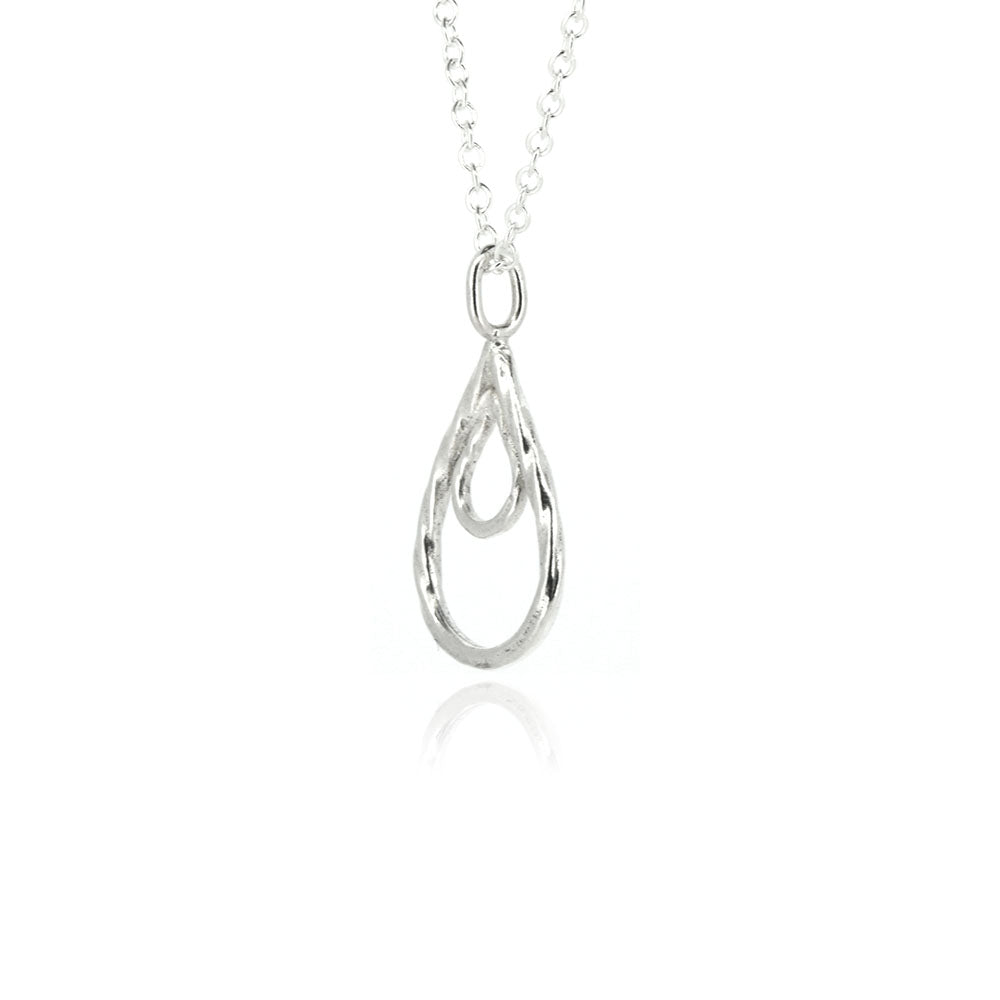 Raindrop Large Necklace - Sterling Silver Necklace