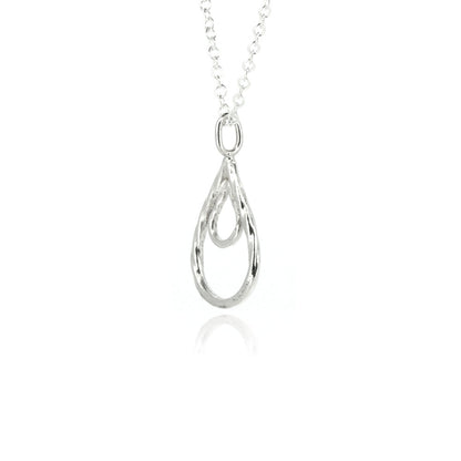 Raindrop Large Necklace - Sterling Silver Necklace