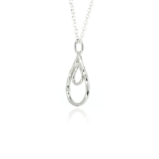 Raindrop Large Necklace - Sterling Silver Necklace