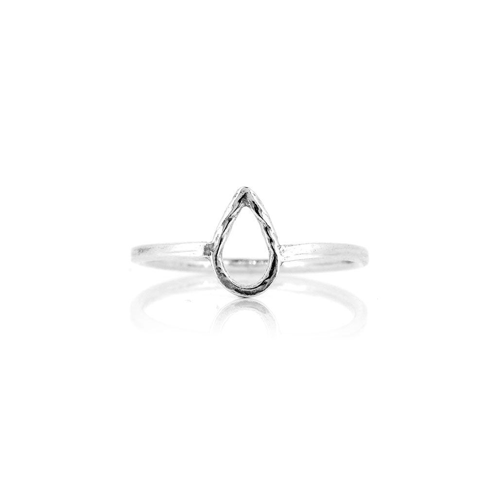Raindrop Lotus Ring - Sterling Silver - 16 Inch (40cm) Length, 1.78mm width Rings